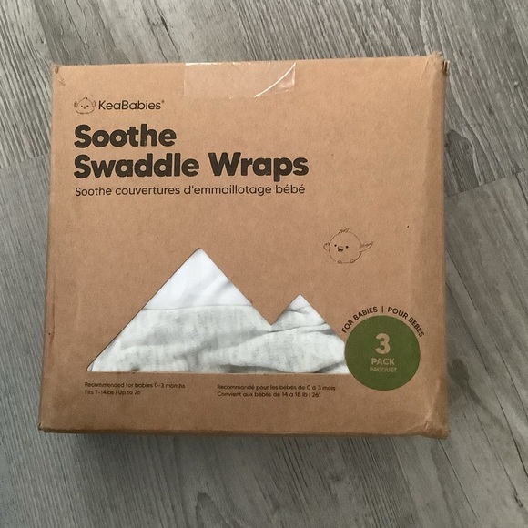 KEABABIES SOOTHE SWADDLE WRAPS 3 PACK - Picture 1 of 7